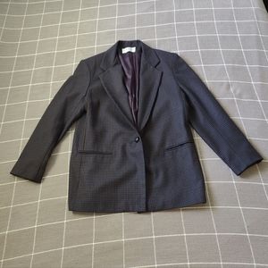 Women's Vintage Dumas Blue And Brown Patterned Blazer